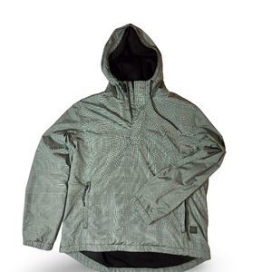American Eagle Houndstooth Quarter Zip Light Jacket / Rain jacket. Size Large